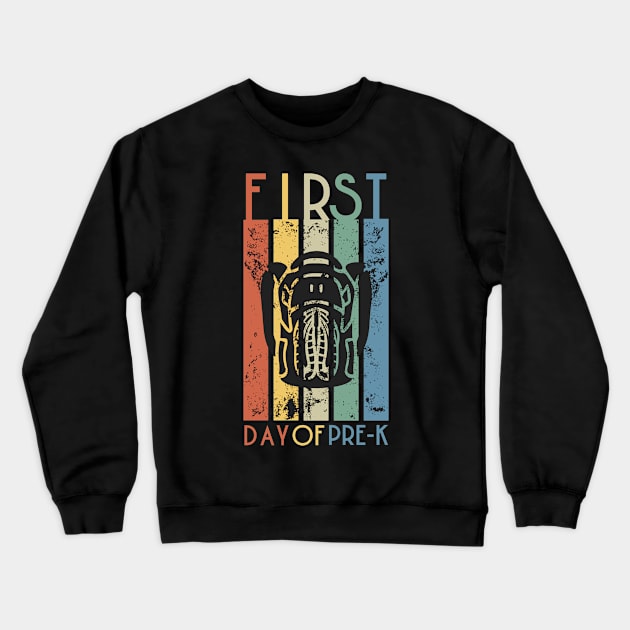 First Day of Pre-K Vintage Style Crewneck Sweatshirt by Ben Foumen